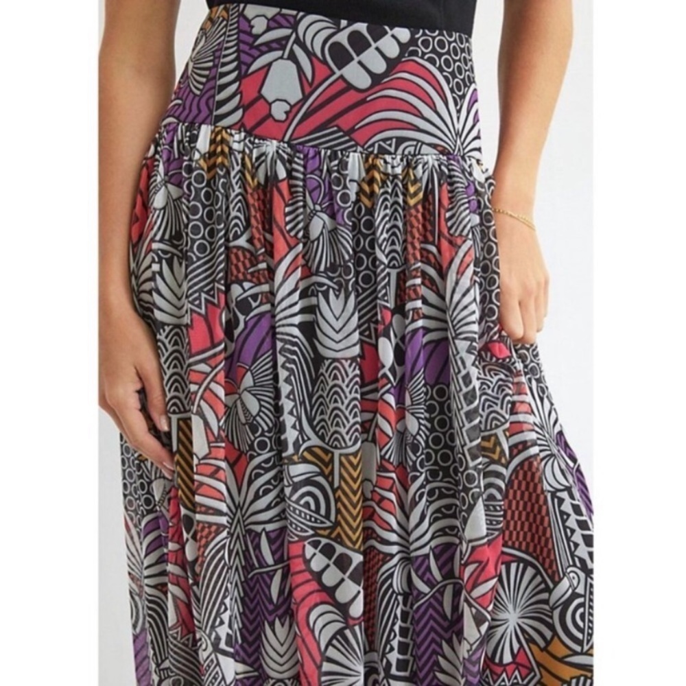 Anthropologie Farm Rio tropical maxi skirt xs new - Picture 3 of 10